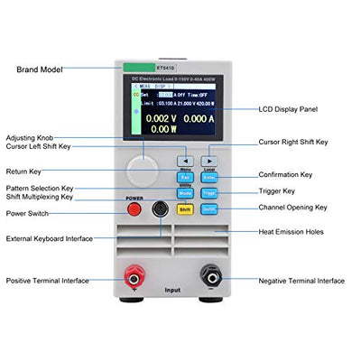 DC Electronic Load Einkanal LCD Programmierbarer Batterieladetester 400W 0-150V 0-40A für Ladegerät(