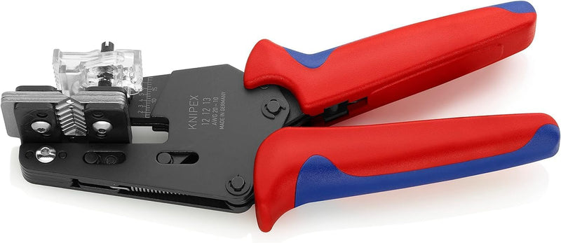 Knipex Präzisions-Abisolierzange mit Formmessern brüniert, mit Mehrkomponenten-Hüllen 195 mm 12 12 1