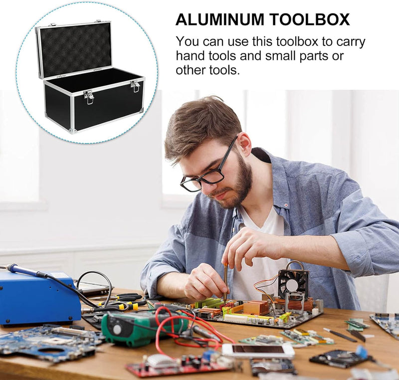 DOITOOL Werkzeugkoffer aus Aluminium Flightcase mit Gepolstertem Schaumstoff Abschliessbarer Aufbewa