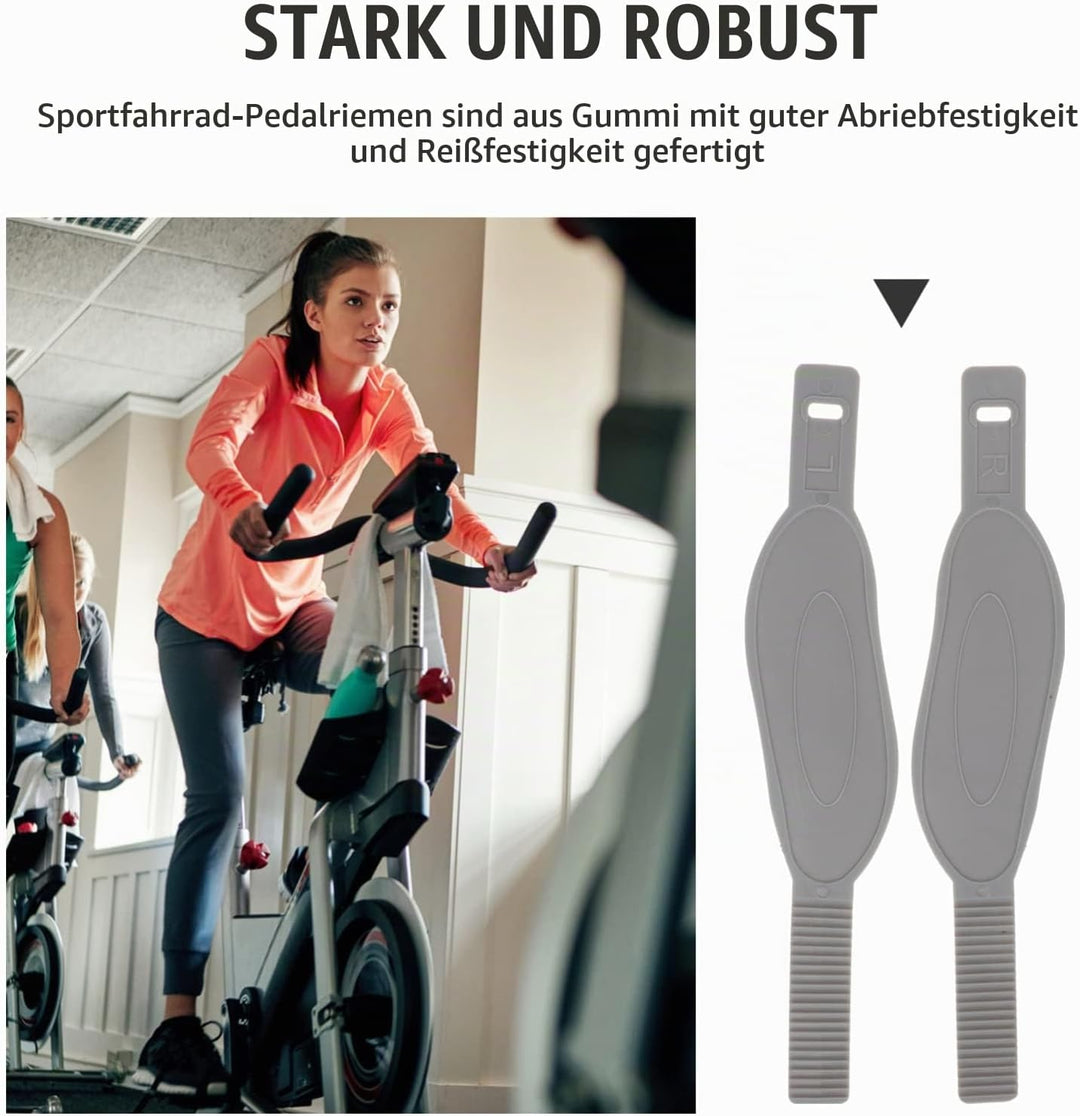 1paar Verstellbare Fahrradpedalriemen Aus Strapazierfähigem Material Für Heimtrainer Universelle Fus