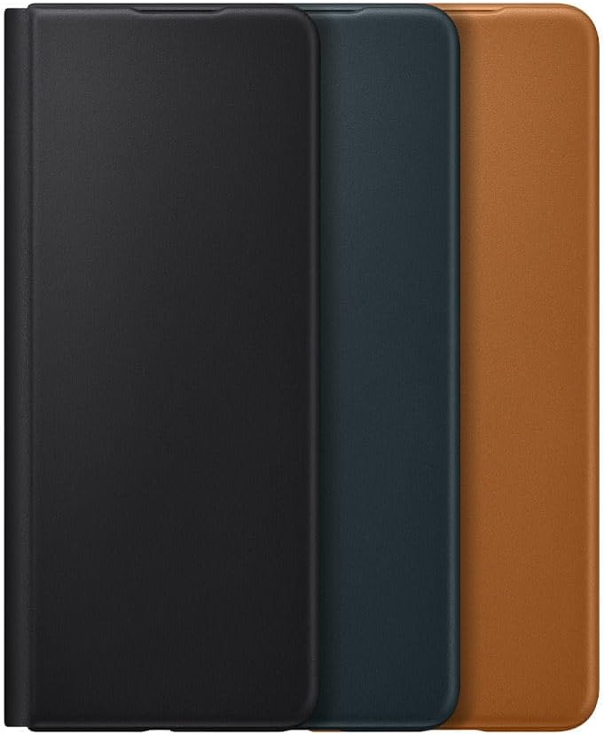 Samsung Leather Flip Cover EF-FF926 für das Galaxy Z Fold3 5G Schwarz, Schwarz