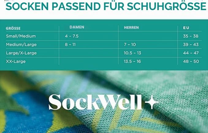 Sockwell Damen Kompressionsstrümpfe Reisestrümpfe Stützstrümpfe New Leaf SW37W Kompressionsklasse 2