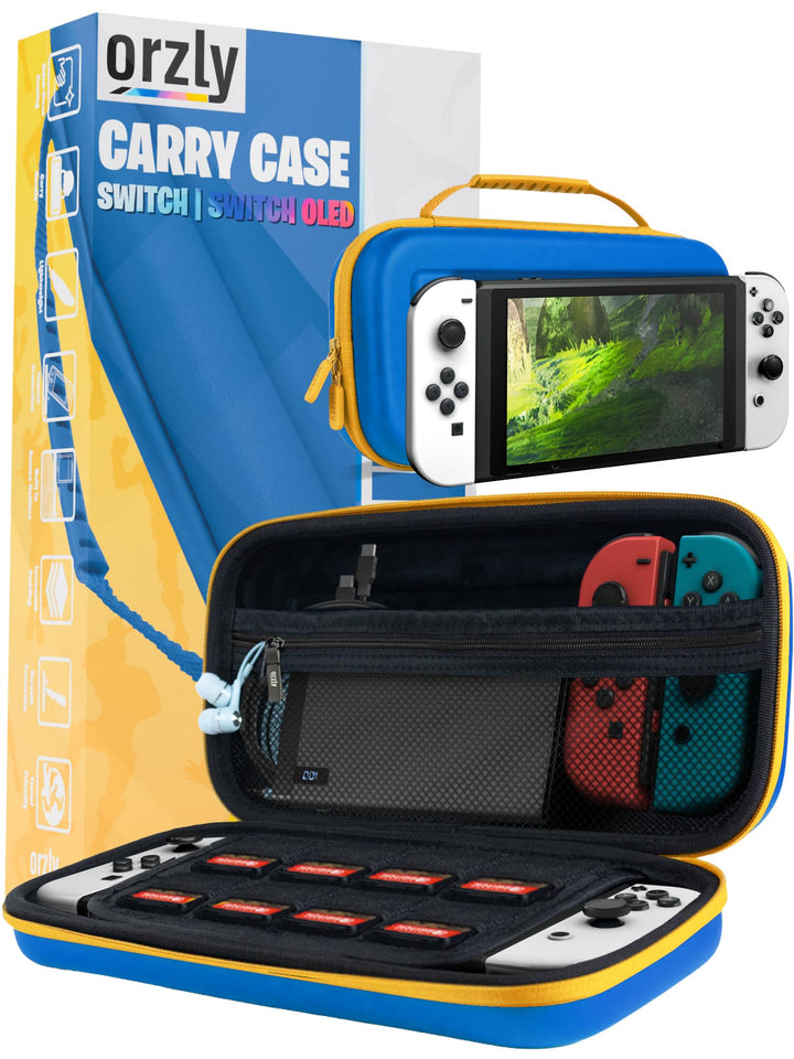 Tragetasche für Nintendo Switch OLED Konsole mit Zubehör und Spiele-Ablagefach – leicht zu reinigend