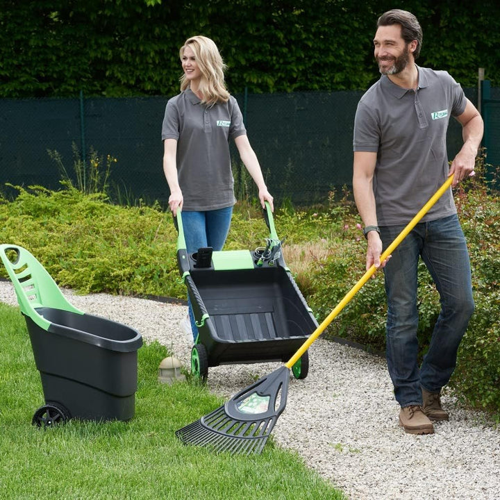Ribimex Mehrzweck-Gartenwagen, Fassungsvermögen 65 Liter, Gestell aus Polypropylen, 2 Kunststoffräde