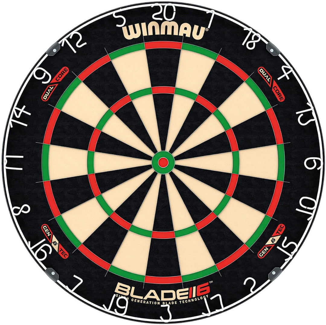 WINMAU Blade 6 Series Professional Bristle Klassische Dartboard Blade 6 Dual Core, Blade 6 Dual Core
