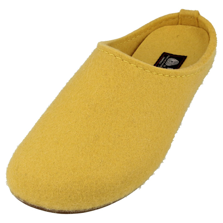 HAFLINGER Everest Fundus Filzpantoffeln im schlichten Design 40 EU Leuchtgelb, 40 EU Leuchtgelb