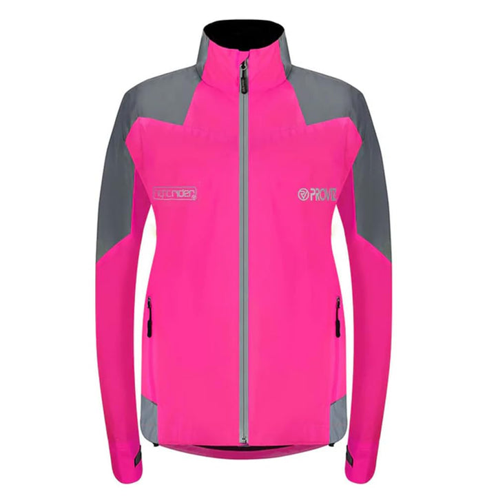 Proviz Damen Nightrider wasserdichte Fahrradjacke M rose, M rose
