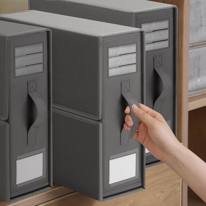 DesignSter 2 Stück Aufbewahrung Bettwäsche Organizer, Faltbarer Organizer Unterbett Kleiderschrank A