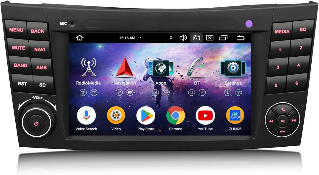 Erisin Android 14 Acht-Kern Autoradio 4GB+64GB Für Mercedes Benz E-Klasse W211 CLS Klasse W219 mit G