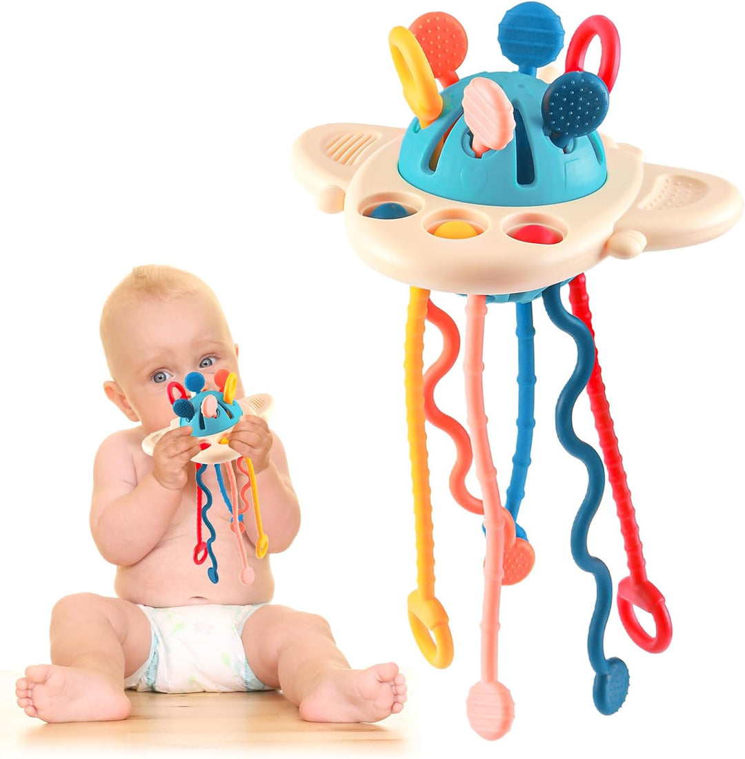 MYDOVA Montessori Spielzeug, Kinderspielzeug ab 1 Jahr, Sensorik Spielzeug Baby, Beissring Baby, Sil
