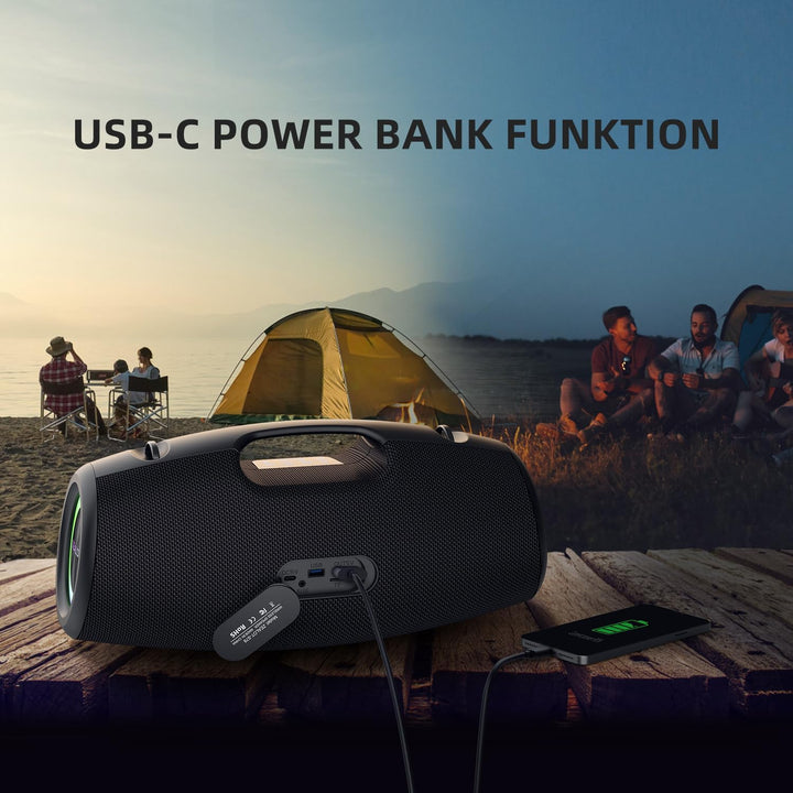 ZEALOT Bluetooth Lautsprecher,120W Boxen Bluetooth Gross mit Booming Bass,IPX6 Wasserdicht,Musikbox