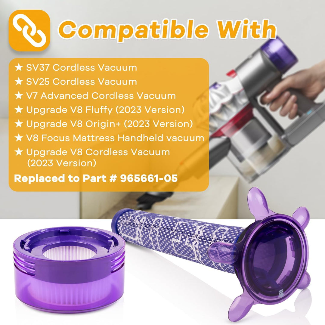 V8 Star Vorfilter und Nachfilter für Dyson V8 Origin Animal Handstaubsauger, Version SV10, SV25,Dyso