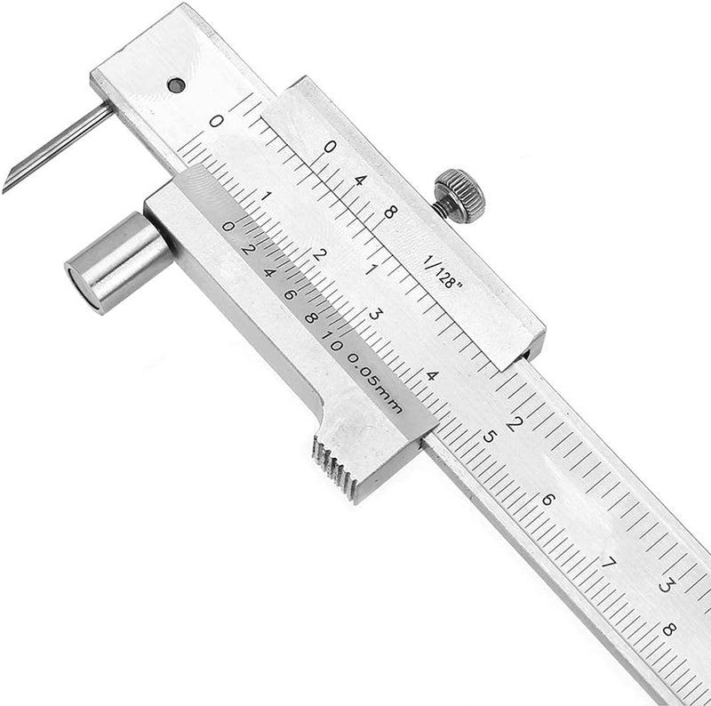 Fafeicy 0-200 mm Edelstahl Messschieber, mit Reissnadel, die auf Holz, Kunststoff, Eisen und anderen