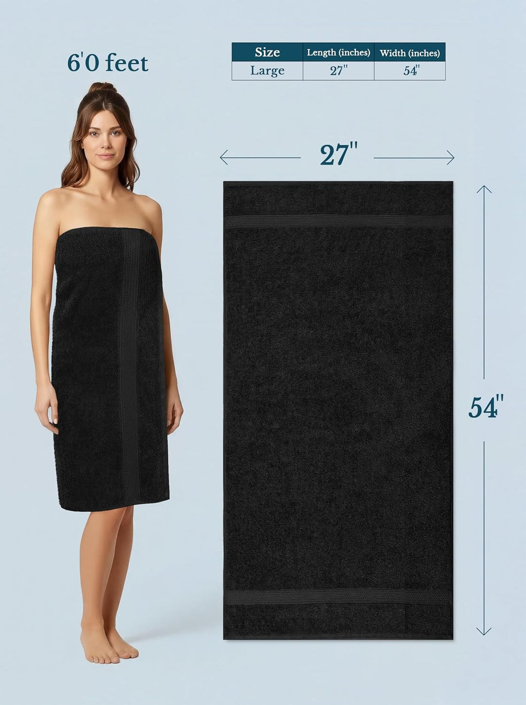 Utopia Towels - 4er-Pack Badetücher Set Premium 100% ringgesponnene Baumwolle 69 x 137 cm Handtücher