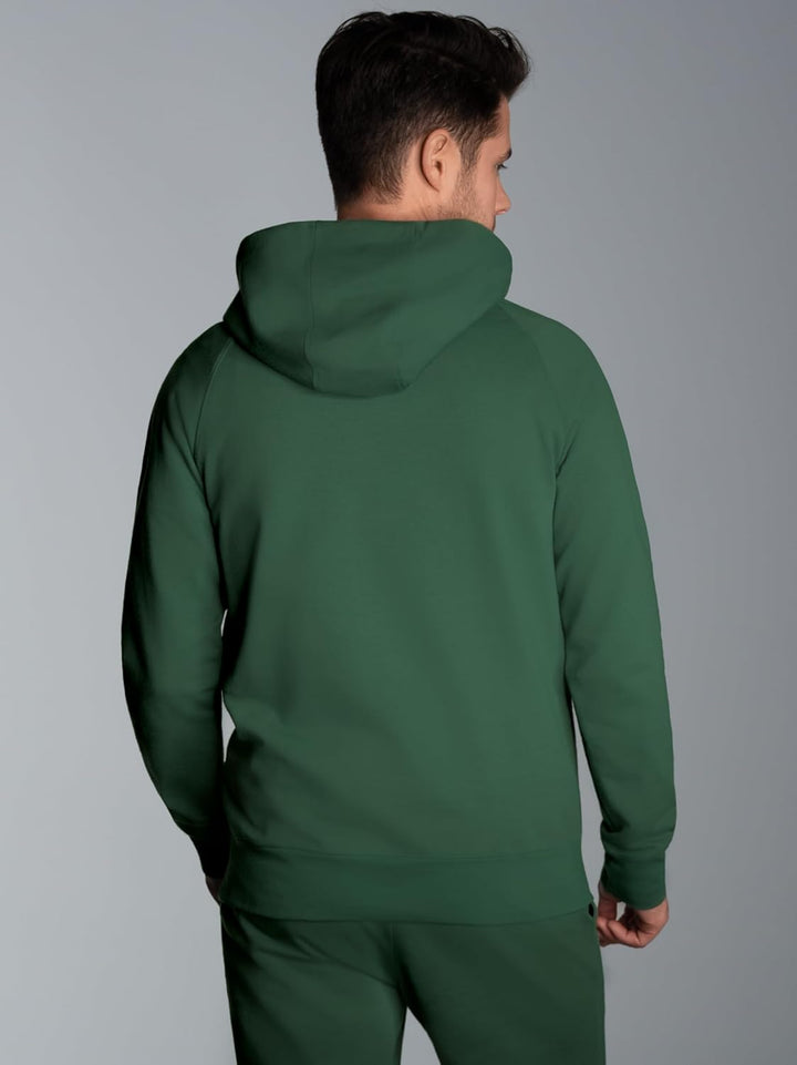 TRIGEMA Herren Kapuzensweatshirt aus Biobaumwolle, Efeu