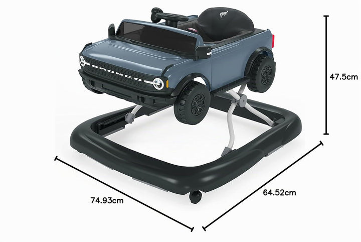 Bright Starts Ford Bronco 4-in-1 Spielmöglichkeiten Baby Lauflernwagen, Area 51 Blau, Unisex, Alter