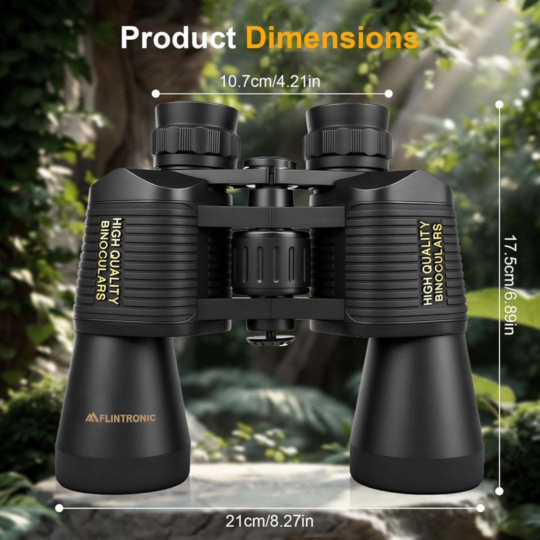 flintronic 20x50 Kompakt Fernglas, HD Fernglas Kinder Erwachsene BAK4 HD Prisma + FMC Objektiv mit T