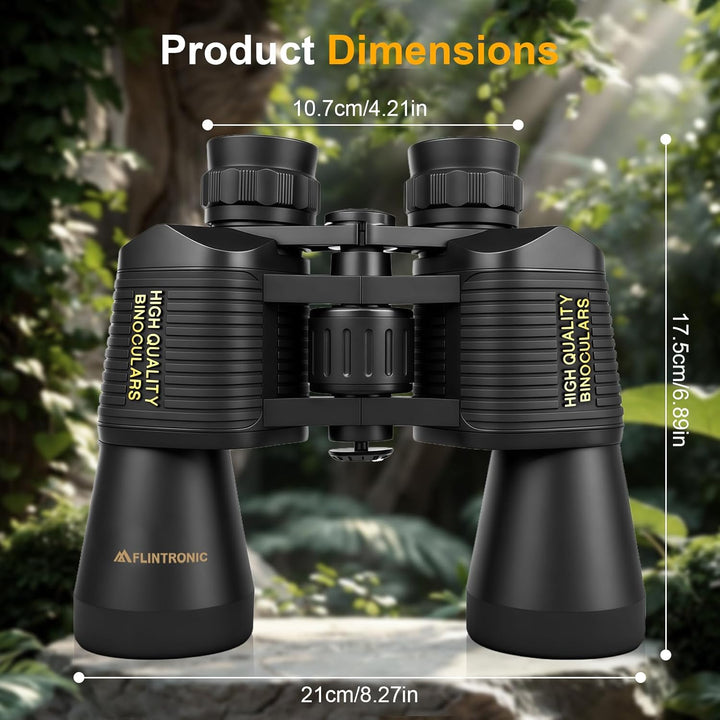 flintronic 20x50 Kompakt Fernglas, HD Fernglas Kinder Erwachsene BAK4 HD Prisma + FMC Objektiv mit T