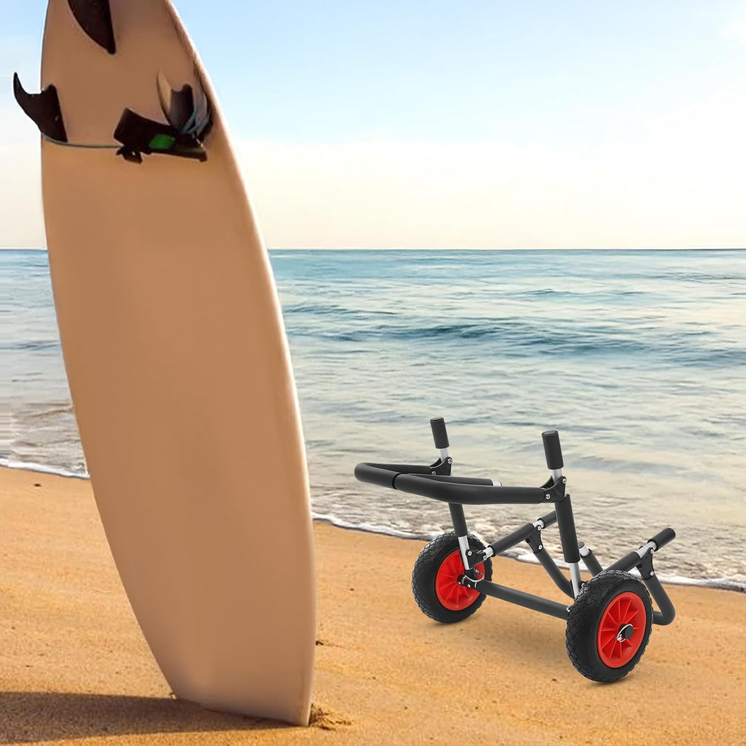 SUP Trolley, Platz für 2 Kajaks oder SUPs, Kajakwagen, Surfwagen Surfboard Transportwagen, 10-Zoll-R