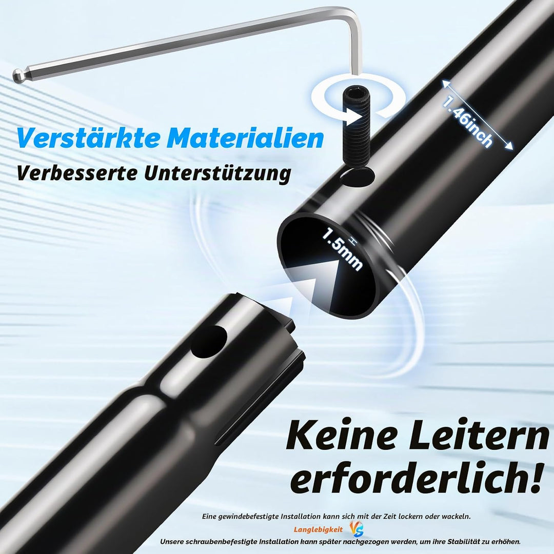 304cm Starlink Halterung mit Gen 3 Rohradapter, Verlängerungstyp Dachfirst Halterung Kit für Starlin