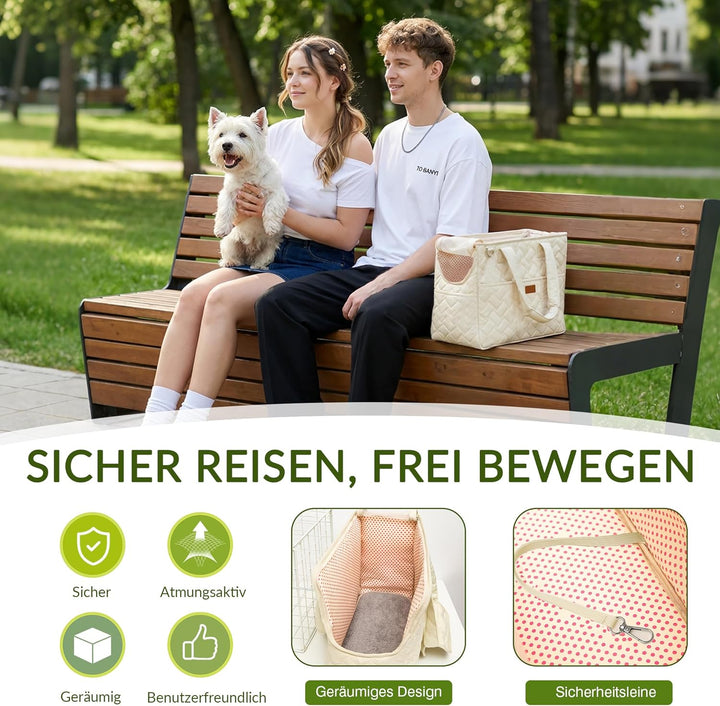 ALLSOPETS Katzentrage, Weiche Hundetransportbox für Kleine Hunde, Tragbare Transportbox für Hunde, R
