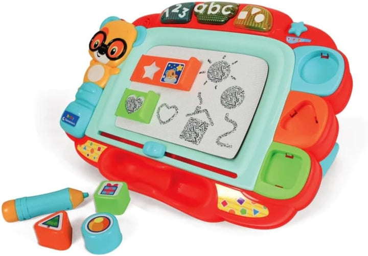 Clementoni - Bär der Bär frech, interaktives Erwachen, Kinder, magische Schiefertafel für Babys, mag