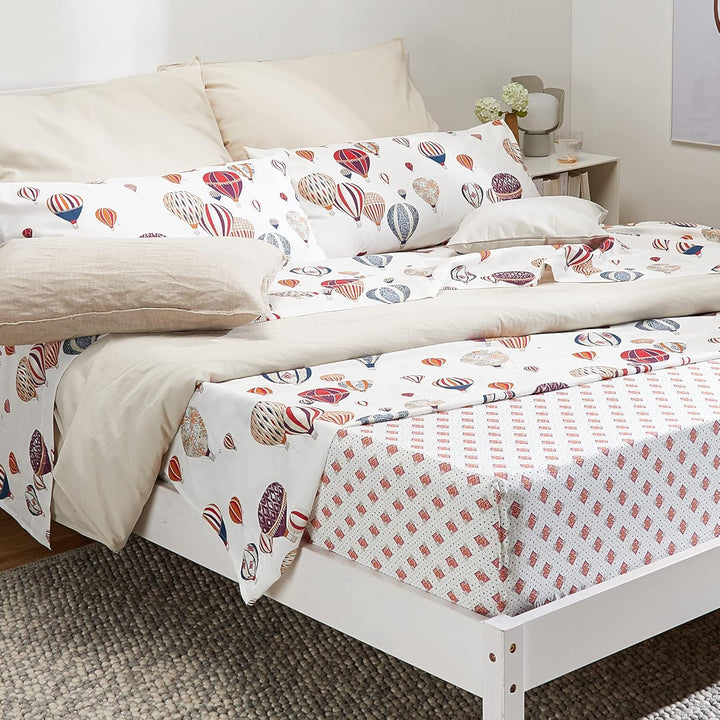 Gabel Bettwäsche-Set für Doppelbett, Wonderland Bett, Blau Blau 160 x 190 cm Wonderland Doppelbett E