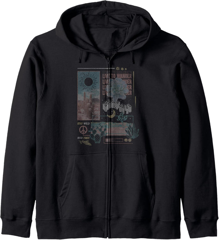 Trendy Desert Collage Kapuzenjacke