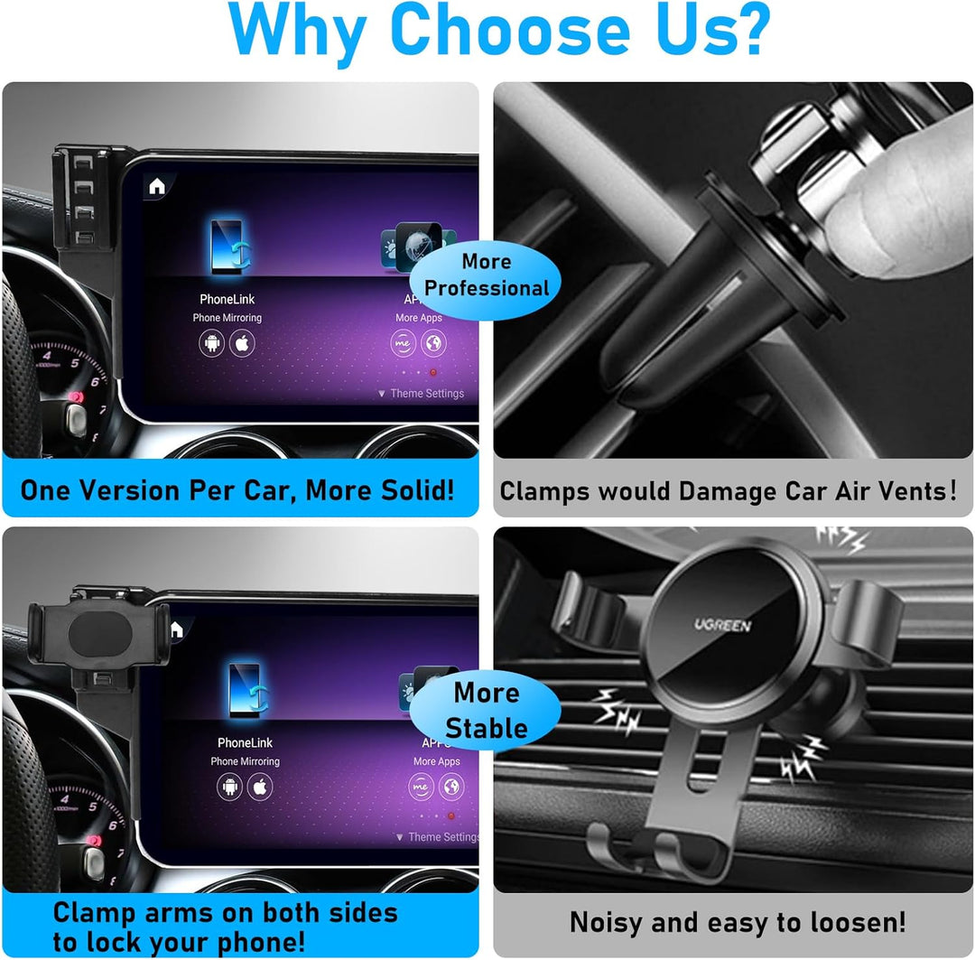 TTCR-II 10.25-in Kompatibel mit Mercedes Benz GLC Handyhalterung, Smartphone Halter für C Klasse W20