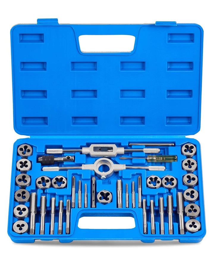 Orion Motor Tech Gewindeschneider Set 40 tlg. Gewindeschneid Satz Metrisch M3-M12 Gewindebohrer Satz
