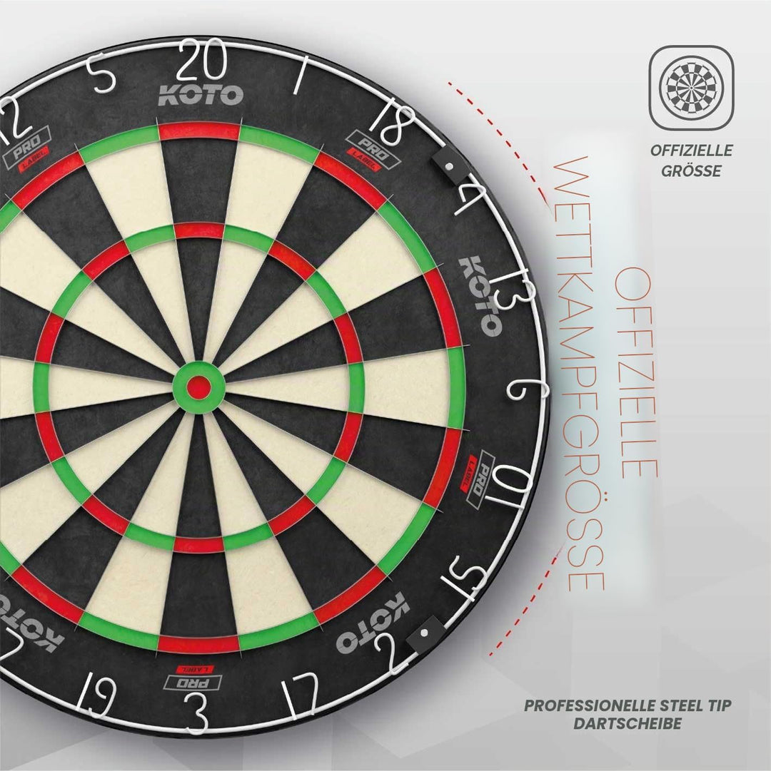 KOTO - King Pro + Dartbord Surround Blau, Hochwertiger Dart Surround für alle Dartscheiben, Dart Auf