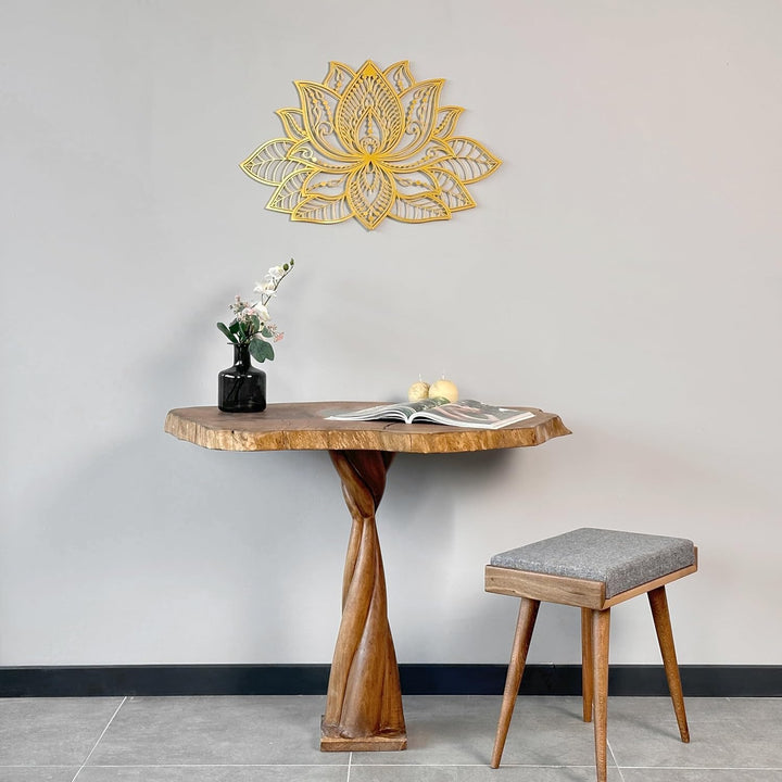 IWA CONCEPT 3D Mandala Metall Wanddekoration | Lotusblume Dekoration für Zuhause | Schlafzimmer Meta