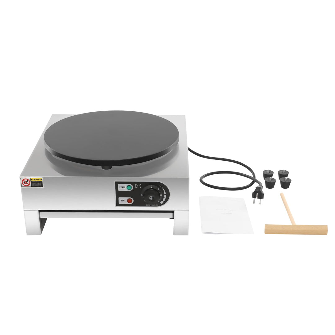 220V 3000W Crêpes Maker Crepegerät, Crepesmaker 50-300°C – mit Grillplatte und Spatel, profi Pfannku