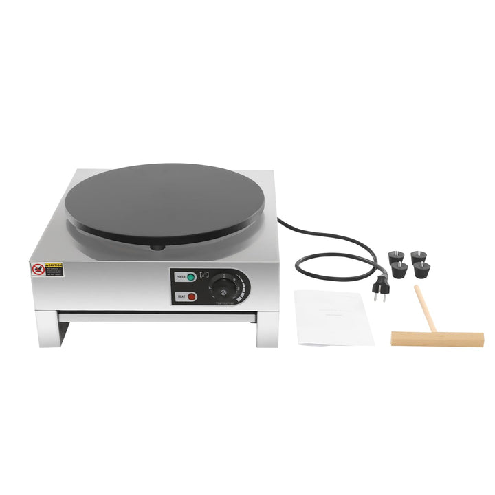 220V 3000W Crêpes Maker Crepegerät, Crepesmaker 50-300°C – mit Grillplatte und Spatel, profi Pfannku