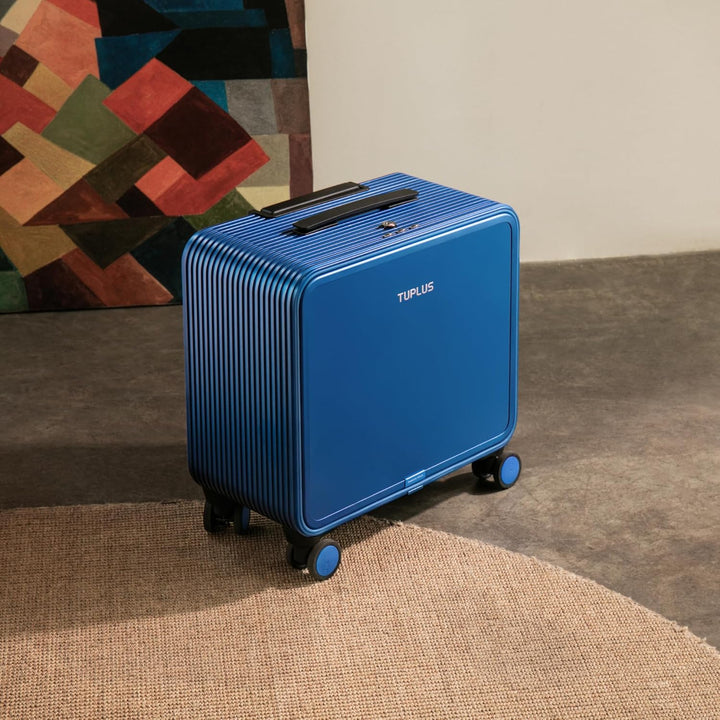 TUPLUS Koffer Aluminium Trolley Rollkoffer mit 4 Rollen Reisekoffer Handgepäck Hartschalenkoffer mit