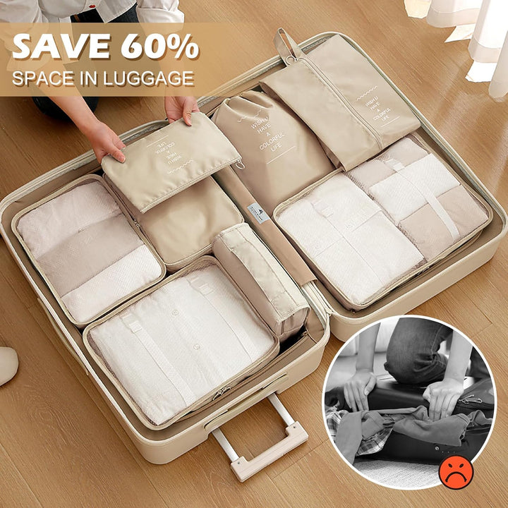 Koffer Organizer Set, 14 Stück Wasserdicht Packing Cubes, Multifunktionale Travel Packwürfel, Koffer