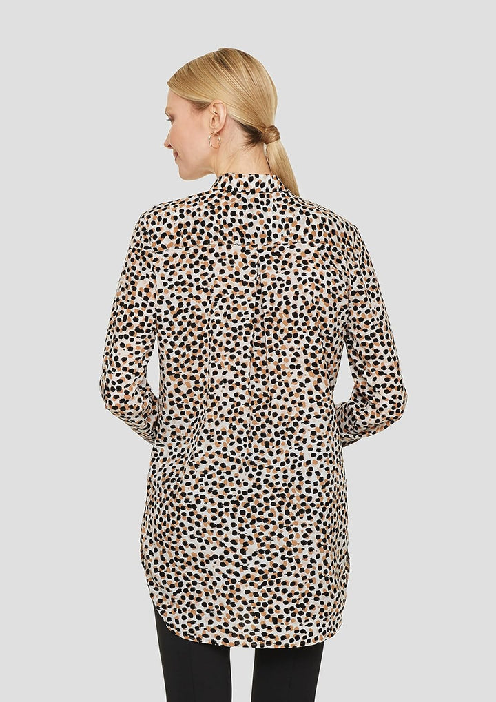 comma Damen Bluse 36 Mehrfarbig (Leo Dots Print 01b6), 36 Mehrfarbig (Leo Dots Print 01b6)