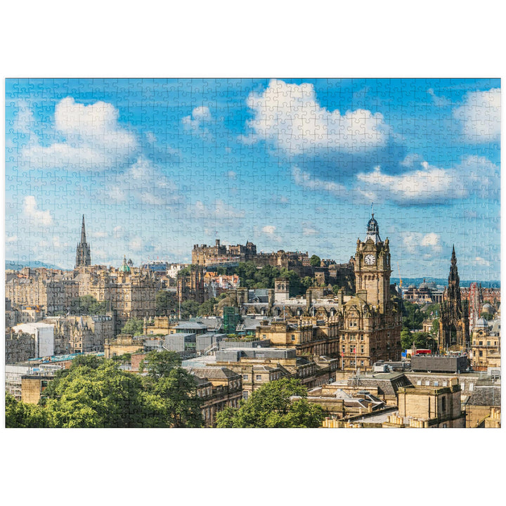 Edinburgh Castle, aus dem Blick von Carlton Hill - Premium 1000 Teile Puzzle - MyPuzzle Sonderkollek