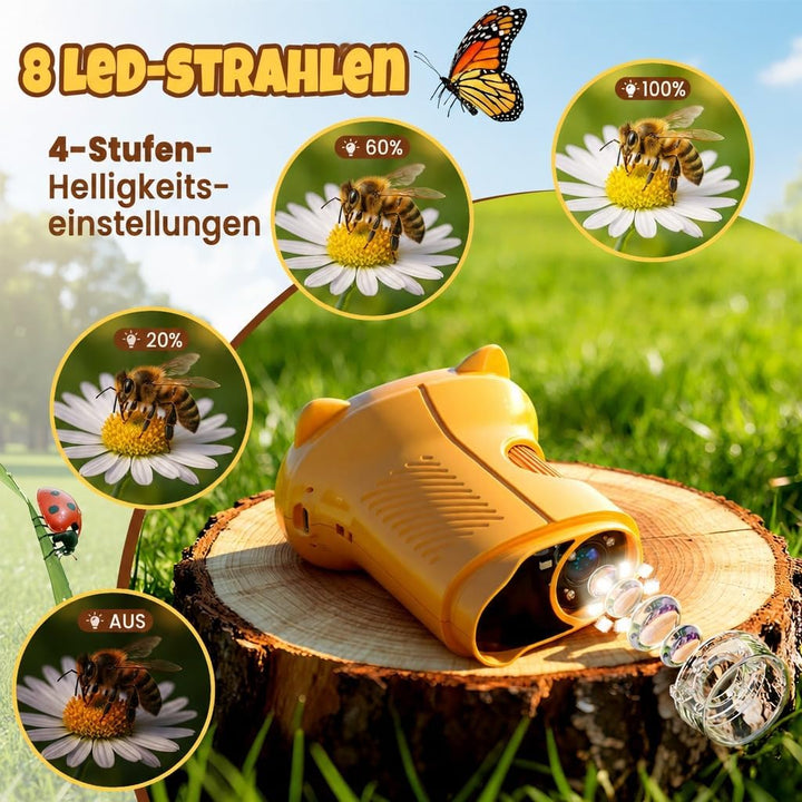 Digitales Mikroskop für Kinder, 1000X 4K HD 2,4" IPS Bildschirm | Elektronische Lupe mit 8 LED,Foto