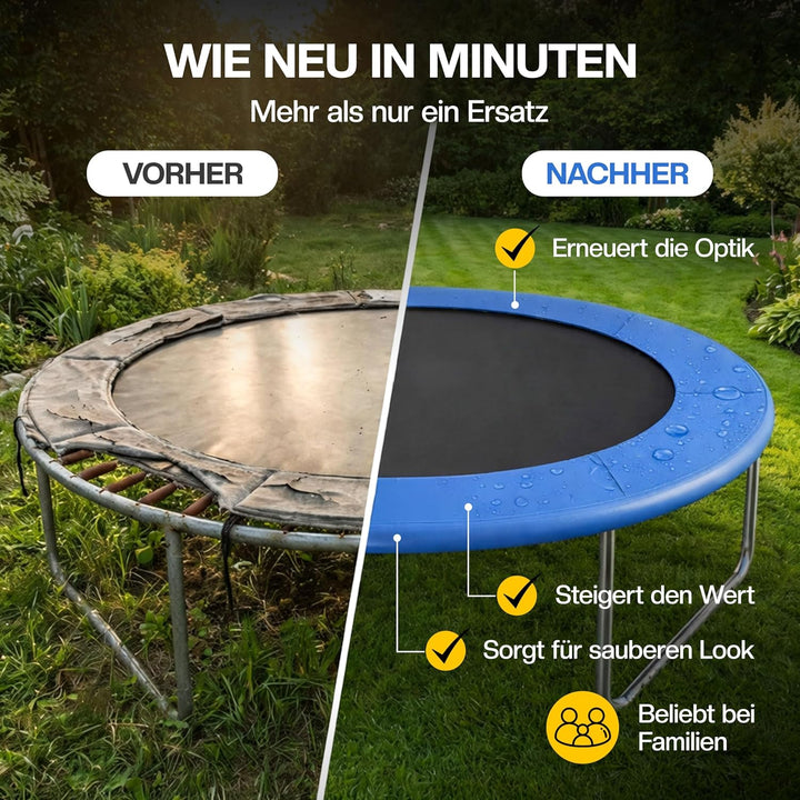 Monzana® Trampolin Randabdeckung Ø 183 244 305 366 427cm 30cm breit 100% UV-beständig reissfest wett