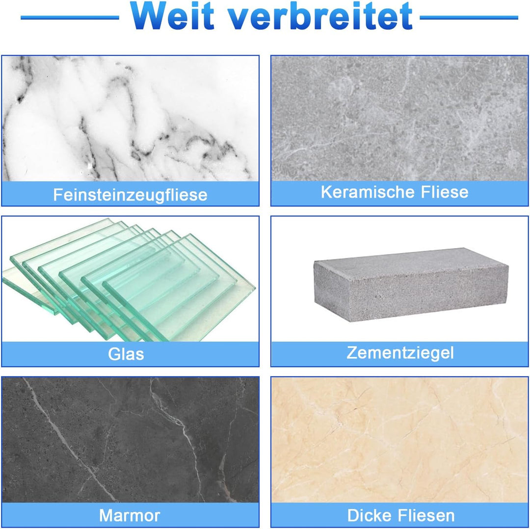 Surfou Diamantbohrer, Fliesenbohrer Set tlg. 5, 6, 8, 10, 12 mm Feinsteinzeug Diamant Fliesen Bohrer