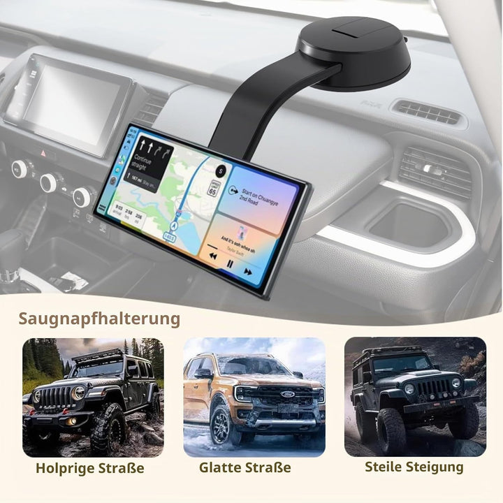 Saugnapfhalterung für Carplay-Bildschirm, Verstellbarer Arm aus Aluminiumlegierung, Low Profile Arma