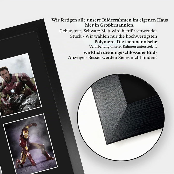 HWC Trading FR A3 Robert Downey Jr Ironman Presents Autogramm-Bild für Film-Erinnerungsstücke, gerah