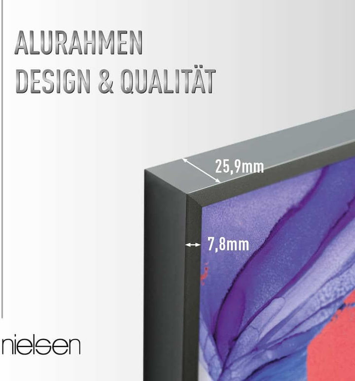 nielsen Aluminium Bilderrahmen Alpha, 40x60 cm, Platin Platin 40 x 60 cm, Platin 40 x 60 cm
