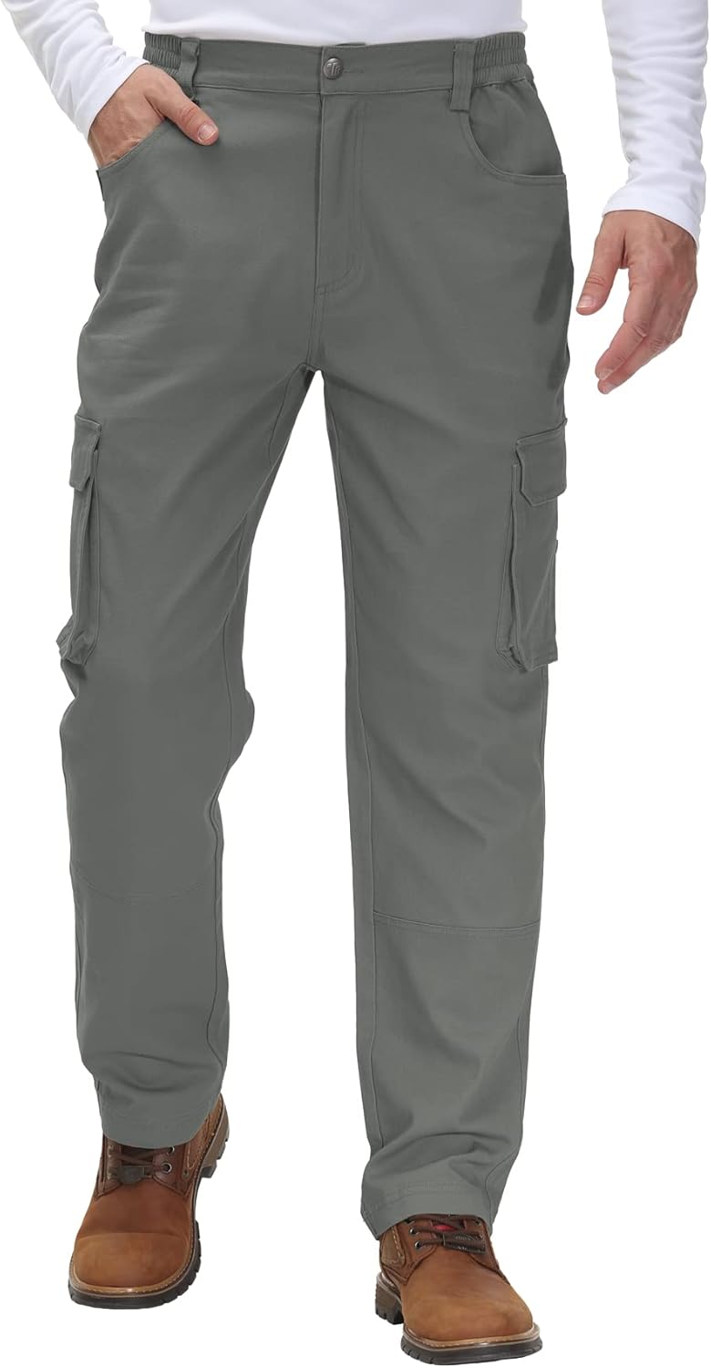 YSENTO Herren Cargohose Männer Arbeitshosen Stretch Chino Kargohosen Vintage Baggy Hosen Baumwolle 3