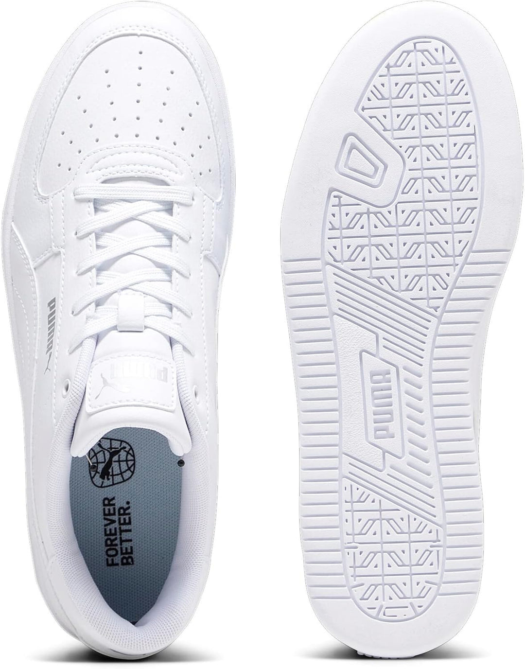 Puma Unisex's Caven 2.0 Sneaker 42 EU Puma White Puma Silver, 42 EU Puma White Puma Silver