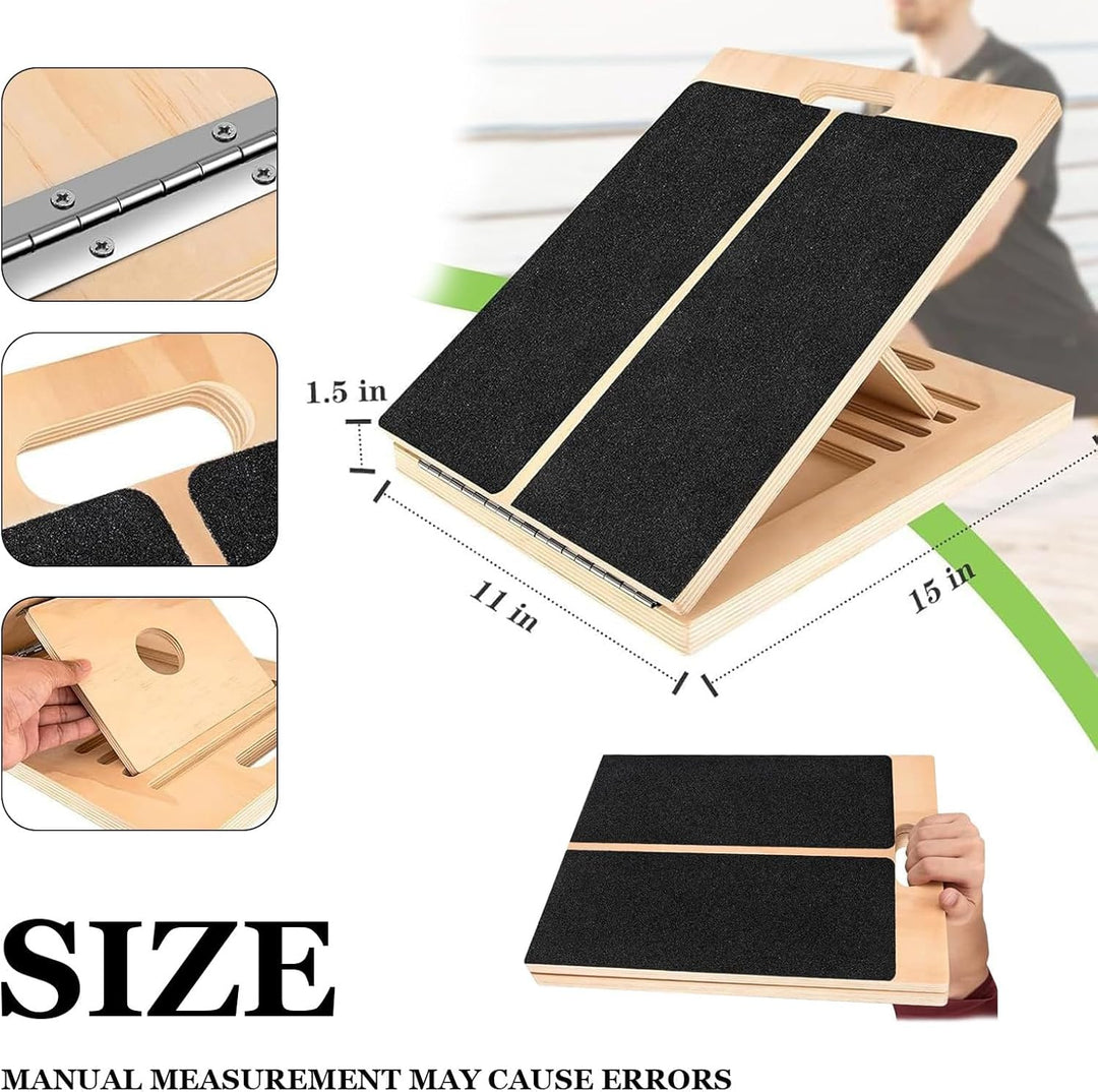 Slant Board, Tragbares Wadendehner Mit Griff, Professionelles Schrägbrett Aus Holz, Verstellbares Fi