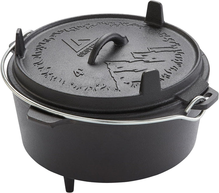 Groenberg Askja Gusseisen Topf Dutch Oven Feuertopf Kochtopf mit Deckel 4L 4 L, 4 L