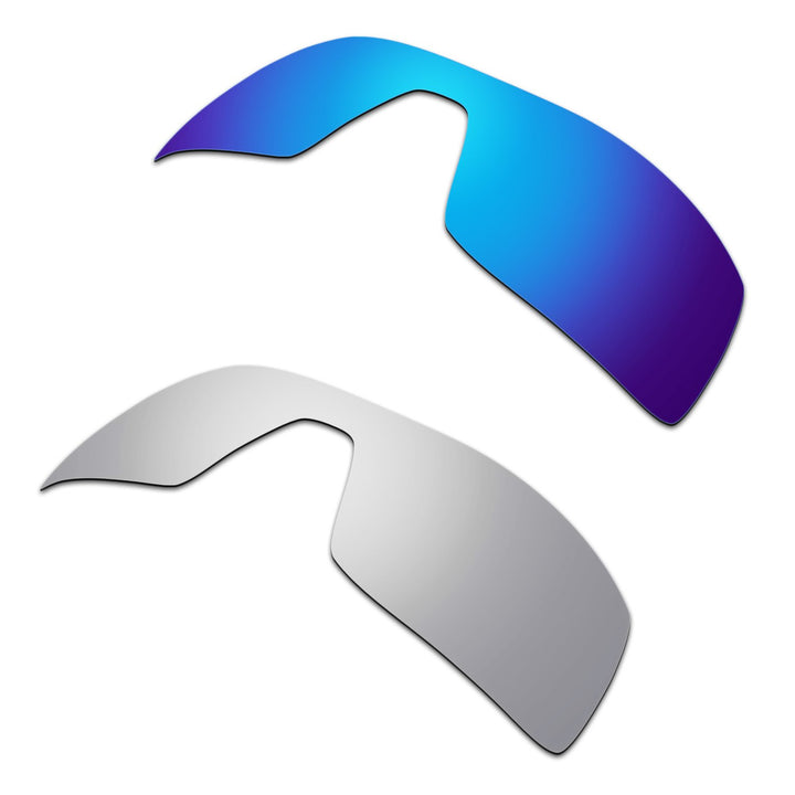 HKUCO Plus Mens Replacement Lenses For Oakley Oil Rig Blue/Titanium Sunglasses