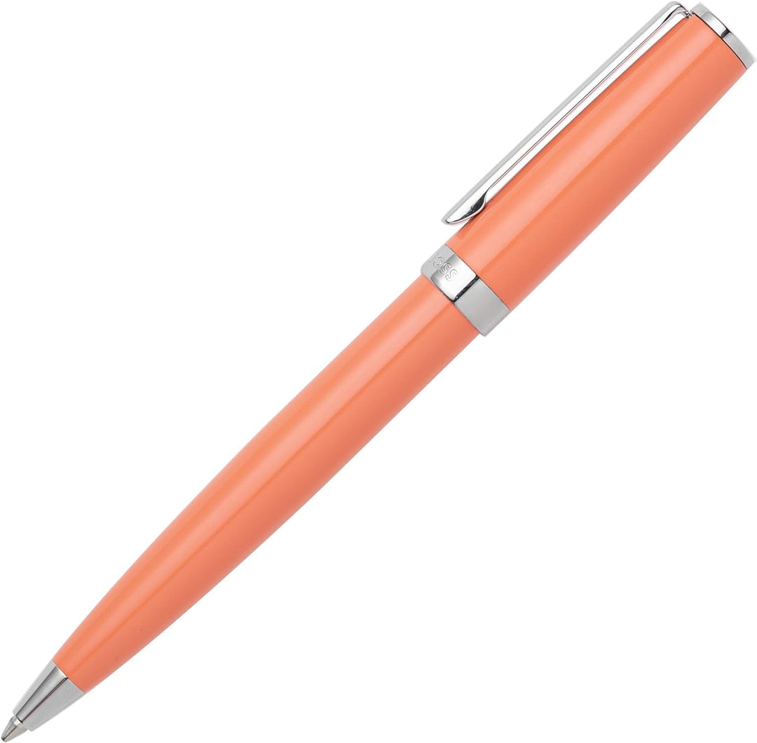 Hugo Boss Gear Icon Kugelschreiber aus Messing mit Chrome Beschichtung in der Farbe Light Orange, Ma